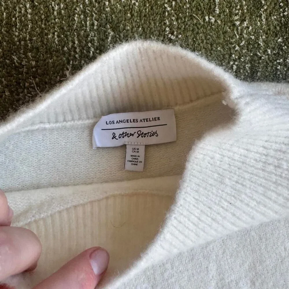 Other-stories Women's White and Cream Jumper